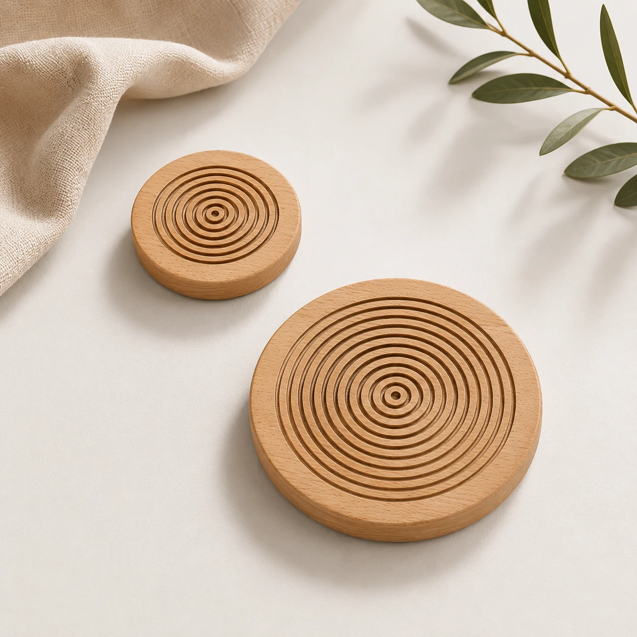 Round Groove Wooden Handle