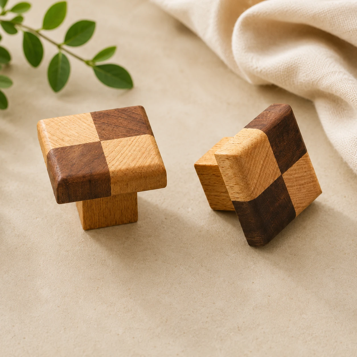 Mosaic Wooden Knob