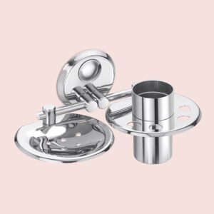 Dazzle Ruby Soap DIsh & Toothbrush Tumbler  SS 304