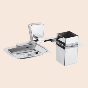 Dazzle Cross  Soap DIsh & Toothbrush Tumbler  SS 304