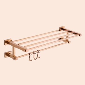 Dazzle Orlov Rose Gold PVD Towel Rack with Road + SS 304