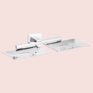 Dazzle Allanta Double Soap Dish Brass + SS 304