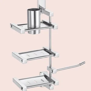 Dazzle Emerald Four in One Toothbrush Tumbler , Double Soap Dish Napkin Holder SS-304