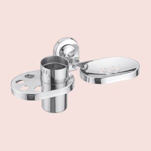 Dazzle Eureka  Soap DIsh & Toothbrush Tumbler  SS 304