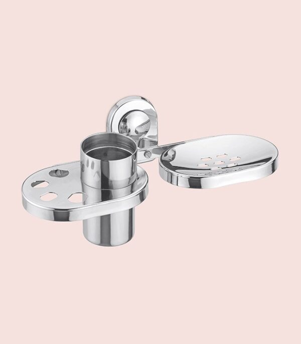 Dazzle Eureka  Soap DIsh & Toothbrush Tumbler  SS 304