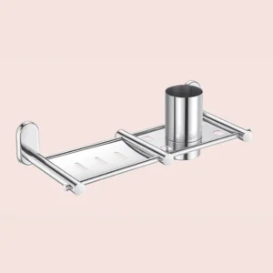 Dazzle Sapphire Soap Dish & Toothbrush Tumbler  SS-304