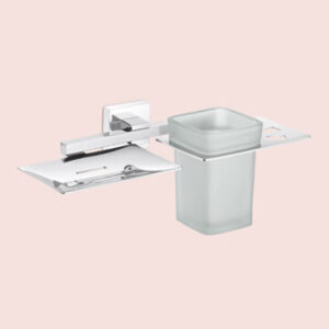 Dazzle Allanta  Soap Dish & Toothbrush Tumbler Brass + SS 304
